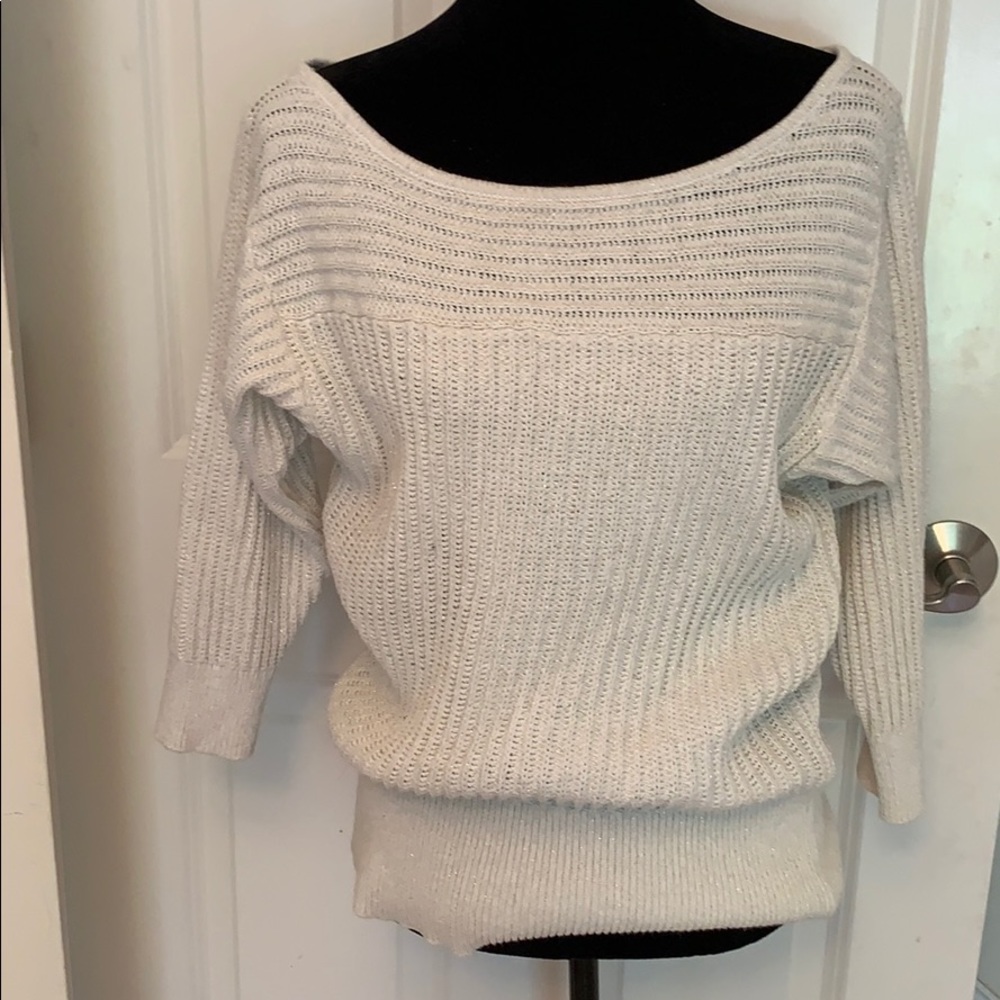 WHBM cream sweater